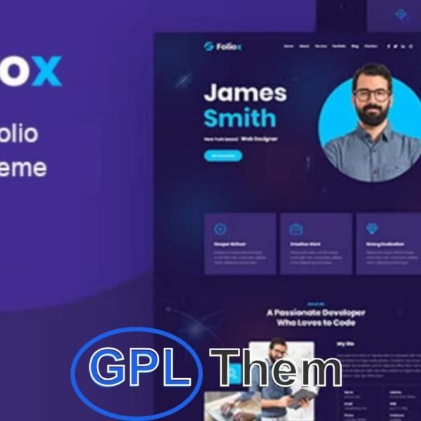Foliox – Modern Personal Portfolio WordPress Theme Foliox is a clean, creative, and fully responsive WordPress theme designed for personal portfolios and professional showcases. Ideal for freelancers, agencies, startups, and creative professionals, Foliox offers a minimalist design with powerful features to highlight your work, projects, and services.