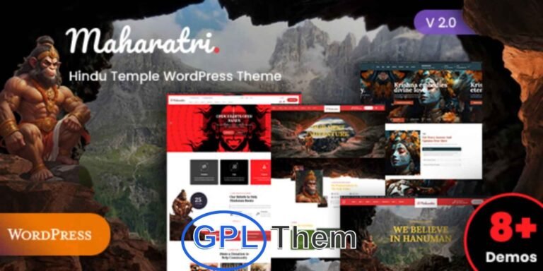 Maharatri – Hindu Temple & Spiritual WordPress Theme Maharatri is a beautifully crafted WordPress theme designed for Hindu temples, spiritual centers, Arti Puja events, and religious charities. With its clean, devotional layout and customizable features, it allows you to present temple services, rituals, festivals, and donation options with grace.