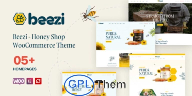 Beezi – Honey Shop & Beekeeping WooCommerce WordPress Theme Beezi is a beautifully crafted WooCommerce theme tailored for honey shops, beekeepers, and organic product sellers. With its warm, nature-inspired design and flexible layout, Beezi helps you showcase honey jars, bee products, and handmade goods in a visually appealing and user-friendly way.