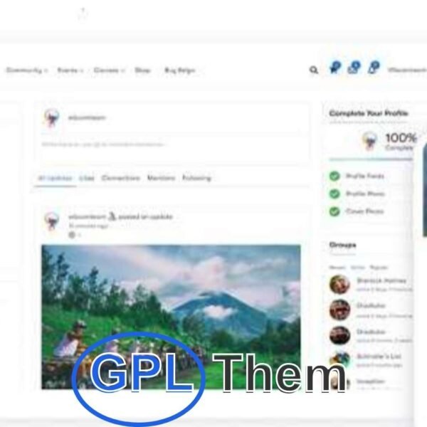 Reign WordPress BuddyPress Theme v7.0
