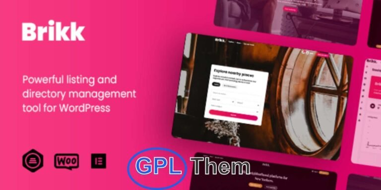 Brikk – Directory, Listing & Booking WordPress Theme Brikk is a versatile WordPress theme designed for creating powerful directory and listing websites. Ideal for restaurants, hotels, events, classified ads, job boards, and booking platforms, it offers all the tools you need to manage and monetize listings with ease.