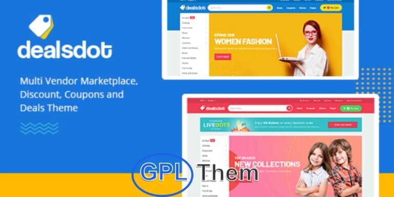 Dealsdot – Multi-Vendor Marketplace & Affiliate WordPress Theme Dealsdot is a powerful multi-vendor marketplace WordPress theme ideal for building platforms like AliExpress or Alibaba. Fully integrated with WooCommerce, it enables vendors to register, create their own stores, and start selling products with ease—no coding required.