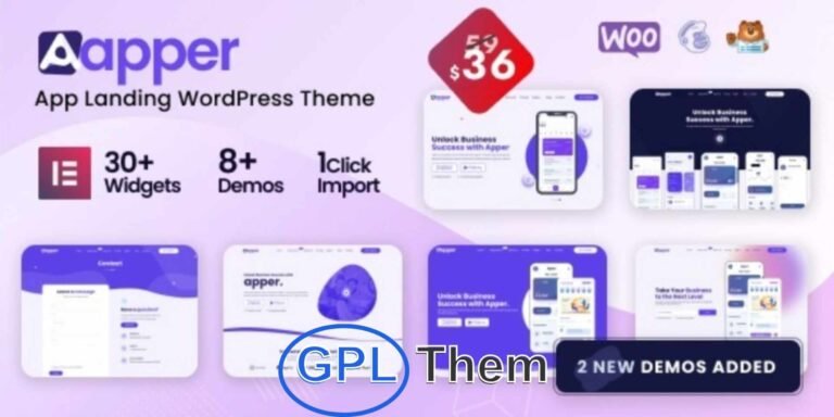 Apper – App, SaaS & Startup Landing Page WordPress Theme Apper is a versatile and high-performance WordPress theme designed for mobile apps, SaaS products, software, and startup landing pages.