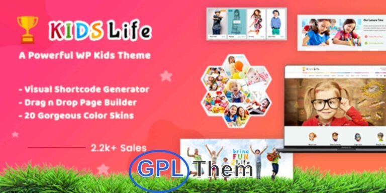 Kids Life – Kindergarten & Children WordPress Theme Kids Life is a beautifully designed WordPress theme for children-focused websites, ideal for daycare centers, preschools, kindergartens, art & craft schools, nurseries, and other educational institutions.