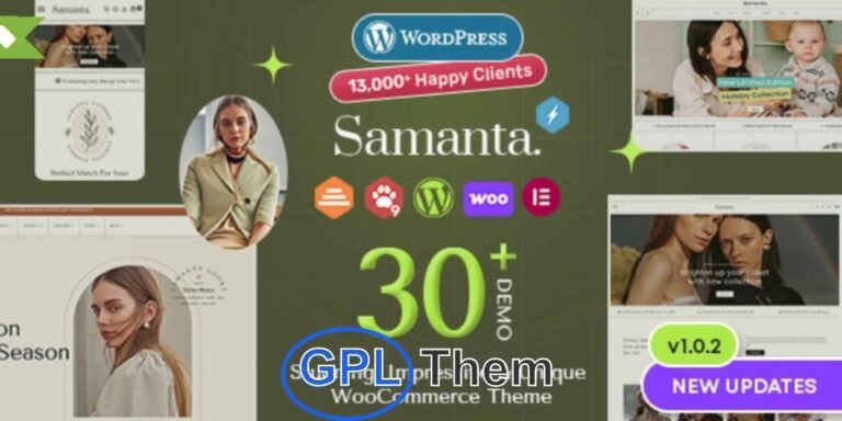 Samantha – Beauty & Cosmetics WooCommerce WordPress Theme Samantha is an elegant and feature-rich WooCommerce WordPress theme designed for cosmetics stores, beauty salons, perfume shops, and spa or skincare product websites.