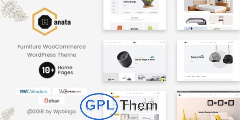 Hanata – Multipurpose Furniture Marketplace WooCommerce Theme Hanata is a powerful and flexible WooCommerce furniture marketplace theme, ideal for creating professional eCommerce websites in the furniture, interior design, home décor, and related niches.