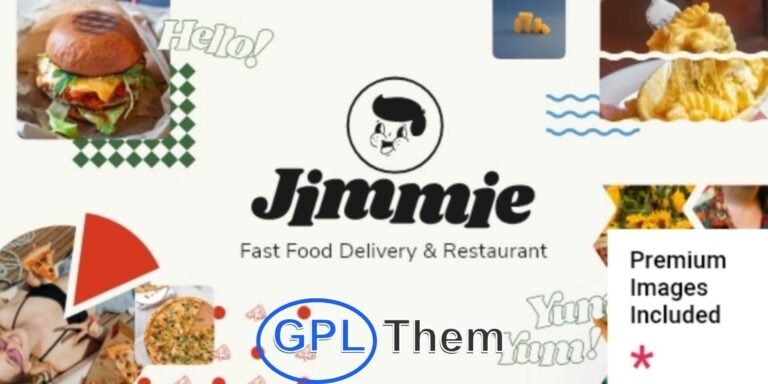 Jimmie – Fast Food Delivery & Restaurant WordPress Theme Jimmie is a flavorful and modern WordPress theme for fast food delivery services, restaurants, and food trucks, built to help you launch a high-converting food business website with ease.
