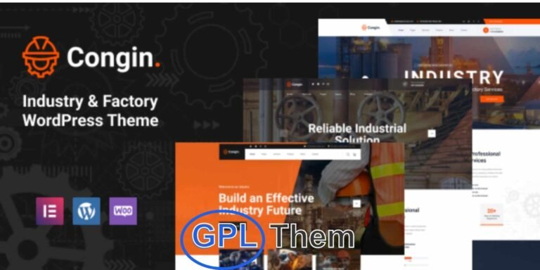 Congin – Industrial & Manufacturing WordPress Theme Congin is a powerful and flexible WordPress theme built for industrial, factory, and manufacturing businesses. Ideal for sectors such as oil & gas, chemical production, pharmaceuticals, energy, refineries, machinery, and electrical services, Congin delivers a professional design tailored for heavy industries.