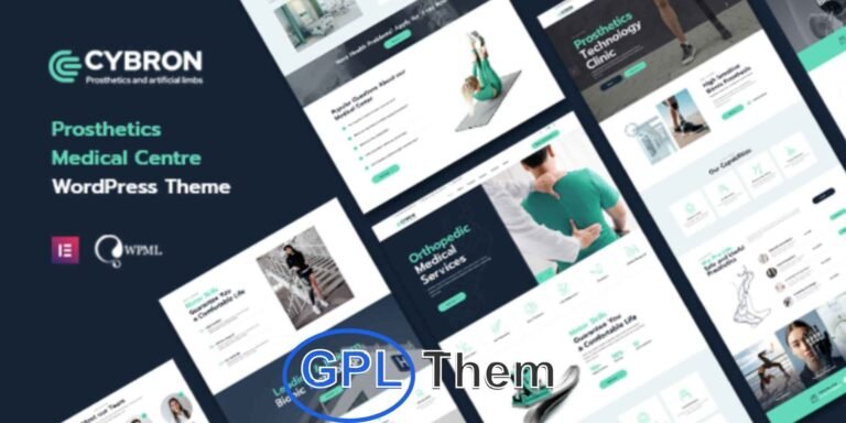 Cybron – Prosthetics & Orthopedic Medical WordPress Theme Cybron is a professional and highly specialized WordPress theme designed for prosthetics and orthopedic medical centers.