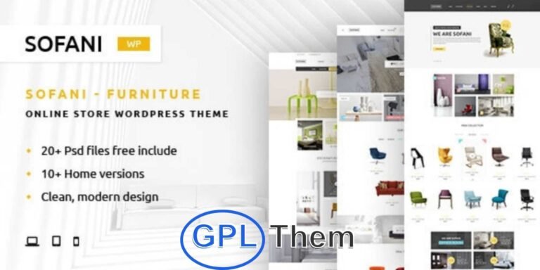 Sofani – Furniture & Interior Design WooCommerce WordPress Theme Sofani is a premium Furniture Store WooCommerce WordPress Theme designed for modern furniture showrooms, interior design studios, and home décor businesses.
