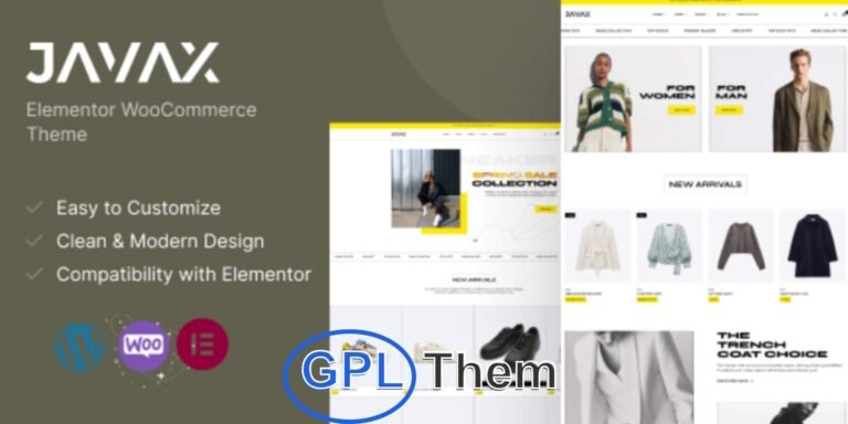 Javax – Multipurpose Elementor WooCommerce WordPress Theme Javax is a modern and versatile WooCommerce WordPress theme built for creatives, entrepreneurs, and online store owners who want both stunning design and easy functionality.