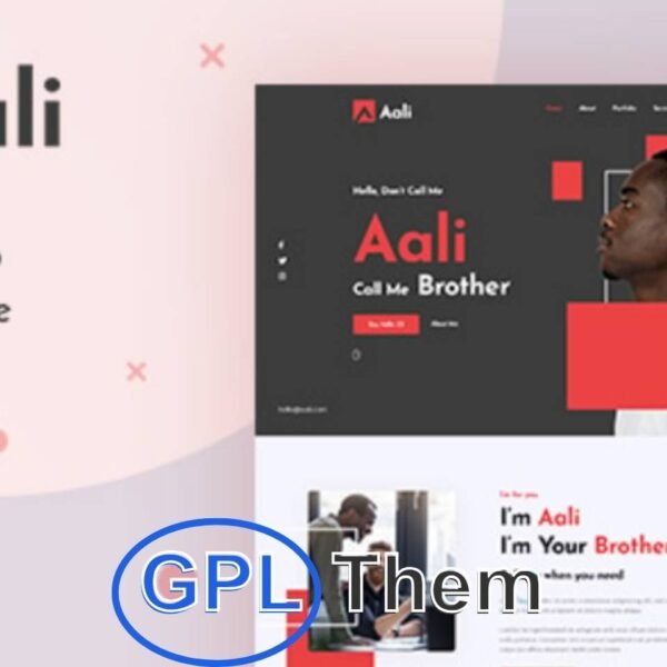 Aali v1.0 – Personal Portfolio WordPress Theme