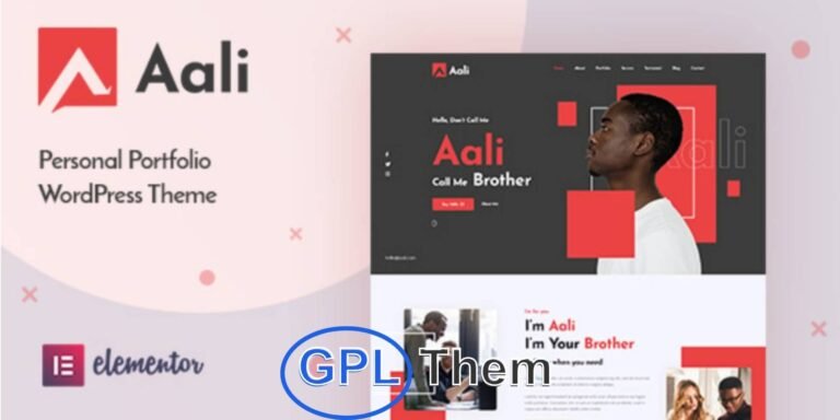 Aali – Modern Personal Portfolio WordPress Theme Aali is a sleek and modern WordPress portfolio theme designed to help professionals showcase their skills, resume, and creative work in a compelling online presence. Whether you're a freelancer, full-time professional, or creative individual, Aali makes it easy to build a standout personal website.