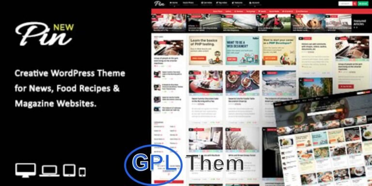 Pin – Pinterest-Style Masonry Blog & Frontend Submission WordPress Theme Pin is a stylish and fully responsive Pinterest-style WordPress theme tailored for modern bloggers, creative professionals, and content curators. Built with clean HTML5 and CSS3 code, this theme delivers a sleek masonry grid layout that looks flawless on all screen sizes — from desktops to tablets and smartphones.