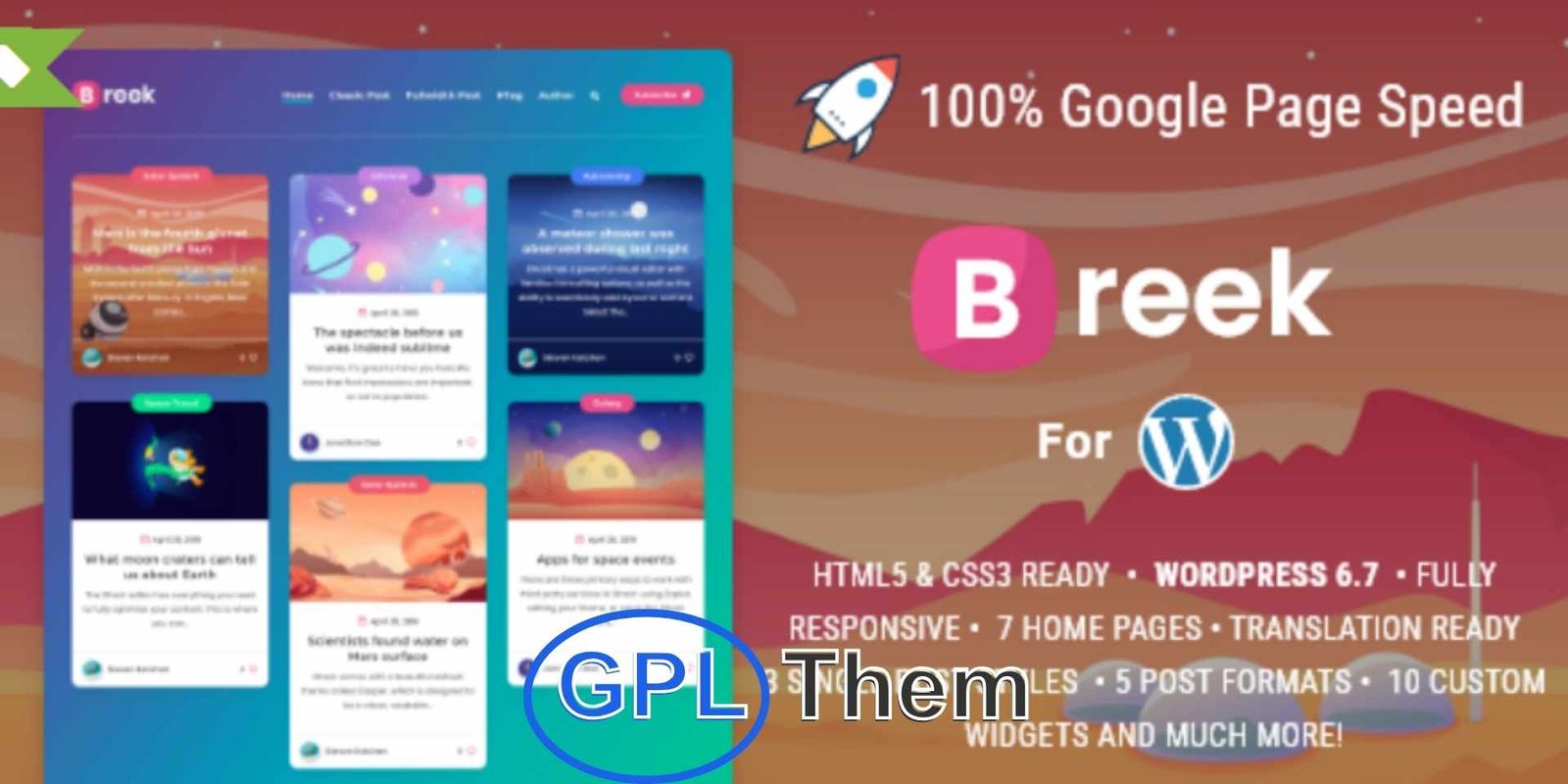 Breek – Minimal Masonry Themes for WordPress Breek – Fast & Minimal Masonry WordPress Blog Theme Breek is a lightweight, modern masonry-style WordPress theme designed for bloggers who prioritize speed, performance, and bold visuals. Ideal for personal blogs, resource-sharing sites, freebie collections, and biography blogs, Breek combines vibrant colors with a minimal aesthetic for a sleek and engaging user experience.