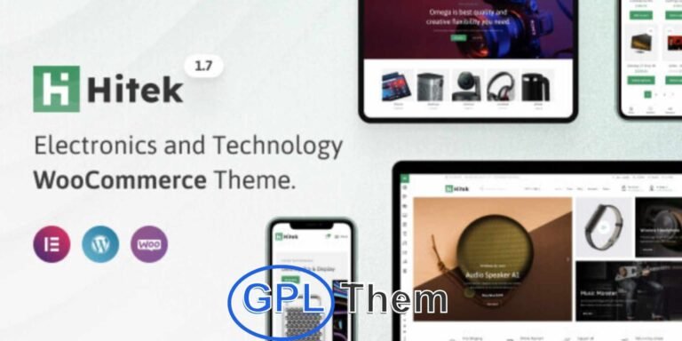 Hitek – Premium Electronics WooCommerce WordPress Theme Hitek is a high-performance and feature-rich WooCommerce WordPress theme designed specifically for electronics and tech-related online stores.