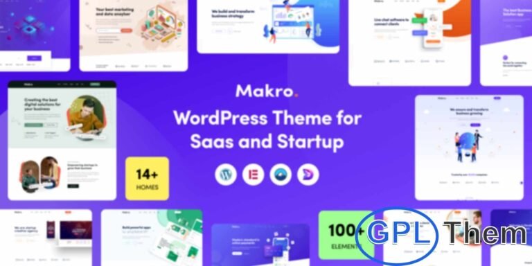 Makro – SaaS & Startup WordPress Theme for Modern Tech Businesses Makro is a feature-rich and highly customizable WordPress theme purpose-built for SaaS companies, startups, software solutions, mobile apps, and digital agencies.