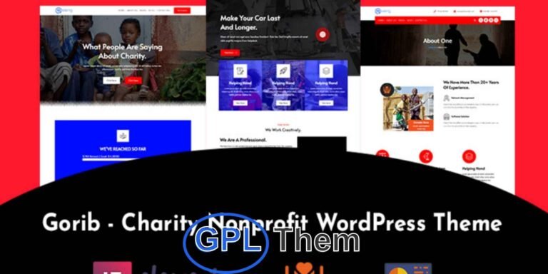Gorib – Charity & Nonprofit WordPress Theme Gorib is a modern, clean, and highly customizable WordPress theme designed specifically for charities, NGOs, and nonprofit organizations. Perfect for fundraising campaigns, social causes, and philanthropic missions, Gorib helps you create a powerful online presence that inspires support and drives donations.