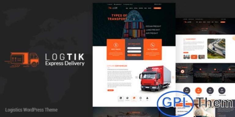 Logtik – Logistics, Cargo & Transportation WordPress Theme Logtik is a powerful and professional WordPress theme built specifically for logistics, cargo, freight, and shipping service websites. Designed with clean layouts, attractive color schemes, and elegant typography, Logtik provides everything you need to showcase your transportation business with credibility and clarity.