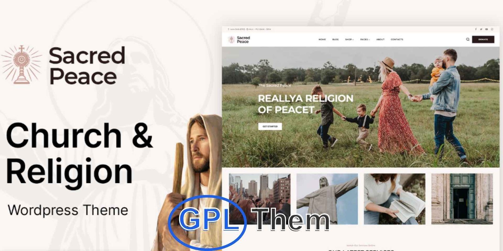 Sacred Peace – Religion And Church WordPress Theme Sacred Peace – Church, Religion & Charity WordPress Theme Sacred Peace is a beautifully designed WordPress theme tailored for churches, temples, religious groups, spiritual centers, and charity foundations. Built to support a wide range of faith-based and nonprofit activities, this theme combines a serene visual aesthetic with powerful features to connect with your community online.