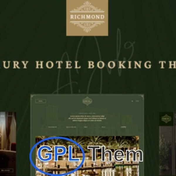 Richmond – Luxury Hotel Booking WordPress Theme Richmond is a premium Hotel Booking WordPress Theme designed for luxury hotels, resorts, apartments, hostels, and vacation rentals. Perfectly suited for modern hospitality businesses, Richmond offers stylish layouts for room booking, resort reservations, and accommodation listings.