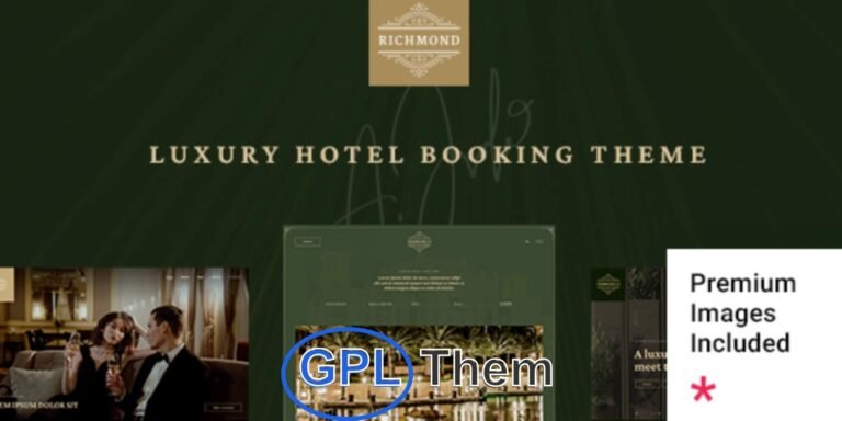 Richmond – Luxury Hotel Booking WordPress Theme Richmond is a premium Hotel Booking WordPress Theme designed for luxury hotels, resorts, apartments, hostels, and vacation rentals. Perfectly suited for modern hospitality businesses, Richmond offers stylish layouts for room booking, resort reservations, and accommodation listings.