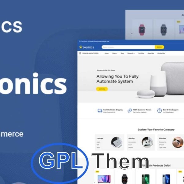 Digitecs – Electronics & Mobile Gadgets WooCommerce Theme Digitecs is a modern and powerful WooCommerce WordPress theme designed for online stores specializing in electronics, mobile devices, tech accessories, and high-tech gadgets.