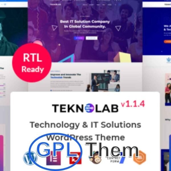 Teknolab – Technology & IT Solutions WordPress Theme Teknolab is a powerful and modern WordPress theme built specifically for technology companies, IT service providers, software startups, SEO agencies, data centers, app developers, and digital businesses.