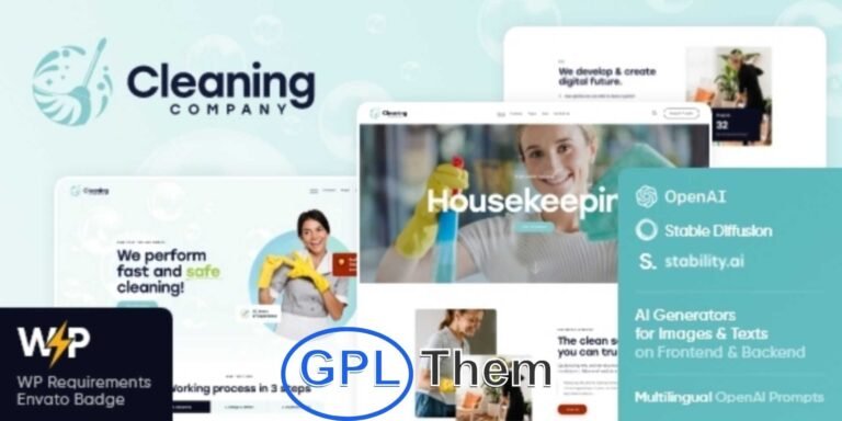 Cleaning Company – Maid Service WordPress Theme The Cleaning Company WordPress Theme by AncoraThemes is the perfect solution for businesses offering maid services, janitorial services, and professional cleaning. Designed with a fresh and colorful aesthetic, this theme gives your website a clean, modern, and vibrant look that reflects the nature of your business.