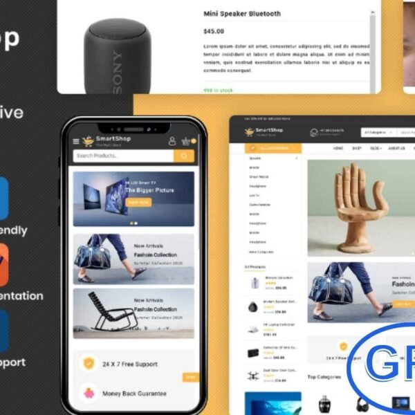 SmartShop – Multipurpose Premium Electronics WooCommerce Theme SmartShop is a modern, clean, and highly responsive WooCommerce theme crafted specifically for electronics stores and multipurpose eCommerce businesses. Built with Elementor, SmartShop offers stunning design, smooth performance, and intuitive customization—making it easy to launch a professional online store without coding.