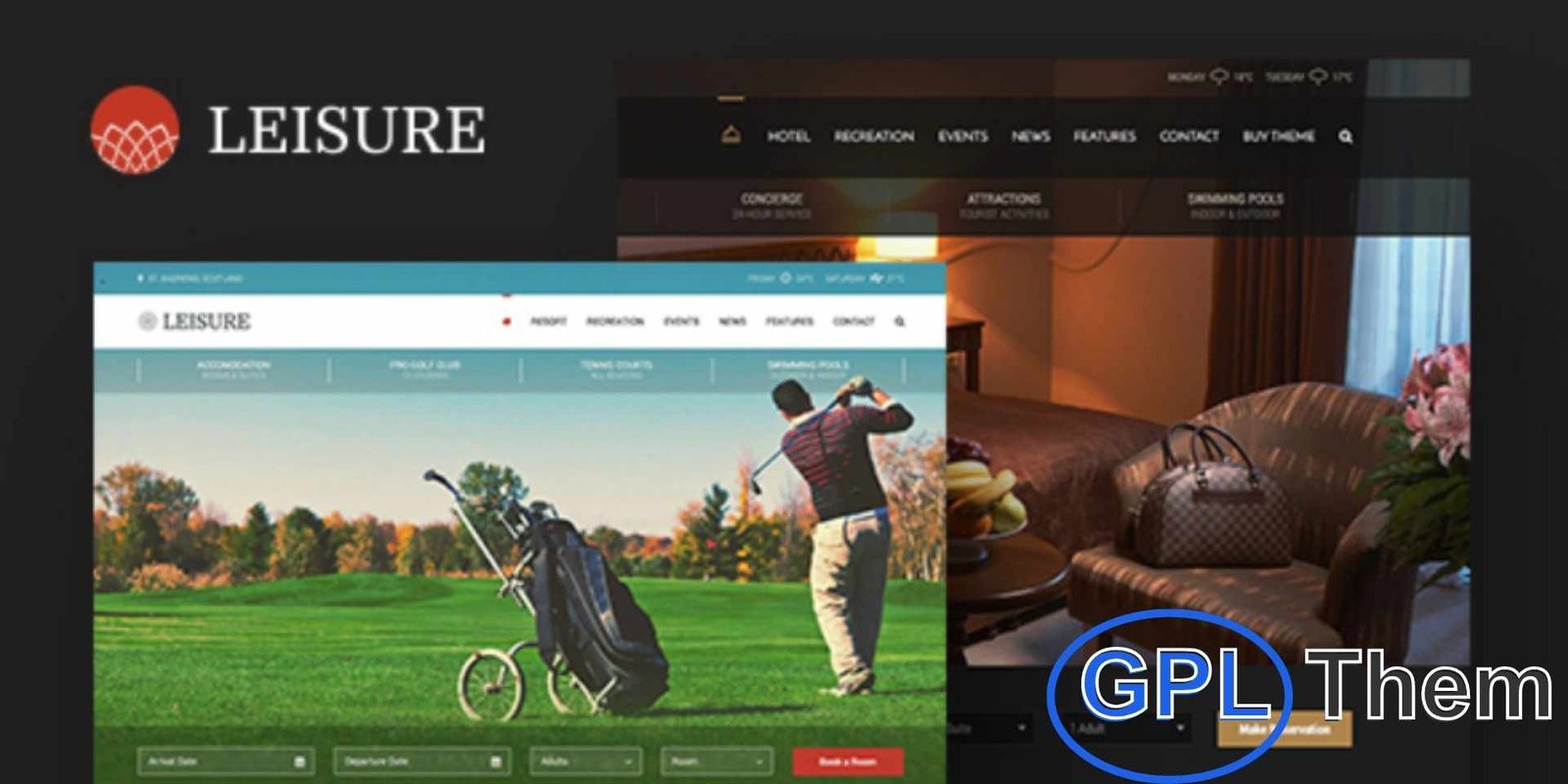 Leisure – Hotel WordPress Theme Leisure – Hotel, Resort & Spa WordPress Theme Leisure is a premium WordPress theme designed specifically for hotels, resorts, spas, and other leisure and recreation businesses. Whether you're running a luxury retreat, a holiday resort, a golf club, or a wellness spa, Leisure provides the perfect platform to showcase your services with elegance and style.