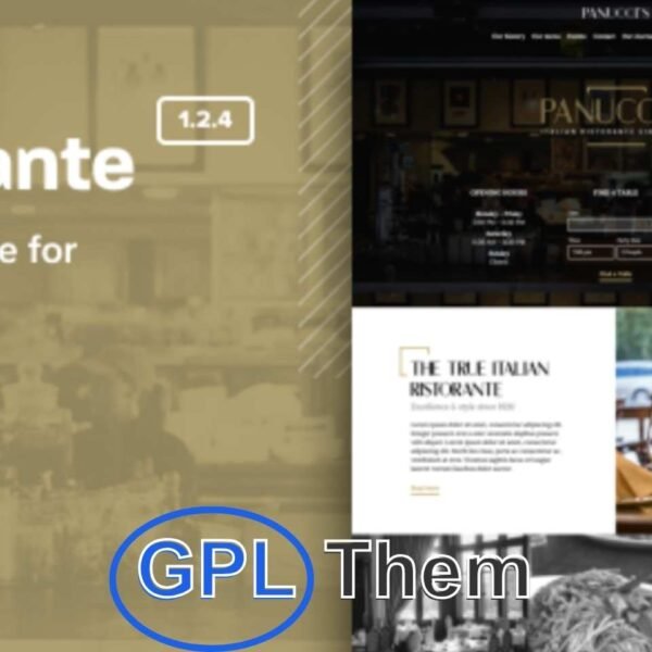 Ristorante – Restaurant WordPress Theme with Online Reservations (SEO Optimized) Ristorante is a modern and elegant WordPress theme tailored specifically for restaurants, cafes, bistros, and food establishments.