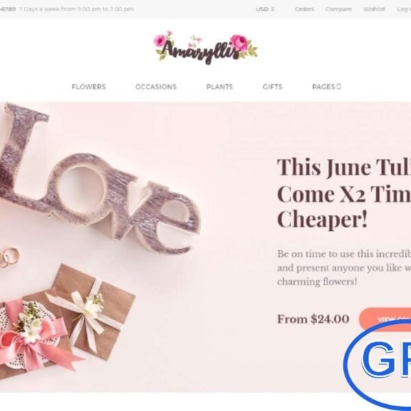 Amaryllis v1.0.0 – Flower Shop WooCommerce Theme