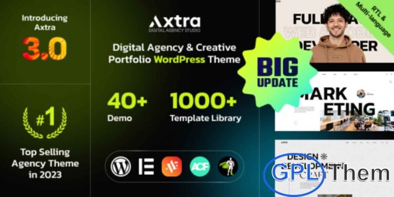 Axtra – Creative Portfolio & Digital Agency WordPress Theme Axtra is a high-performance WordPress theme designed for digital agencies, creative studios, freelancers, and portfolio showcases. Featuring award-winning design and cutting-edge functionality, Axtra empowers you to build a stunning, professional website that captures attention and drives results.