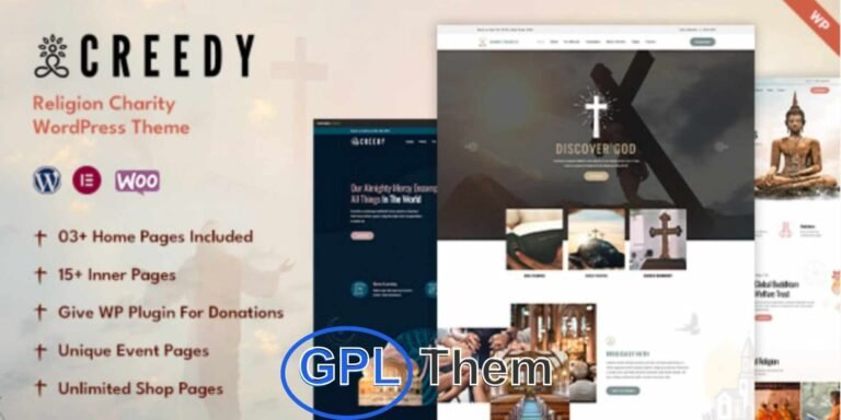 Creedy – Religion, Church & Spiritual WordPress Theme Creedy is a fully responsive WordPress theme crafted for religious and spiritual websites. Perfectly suited for churches, temples, mosques, prayer groups, and non-profit organizations, Creedy also supports charity events, religious shops, volunteering platforms, and faith-based communities.