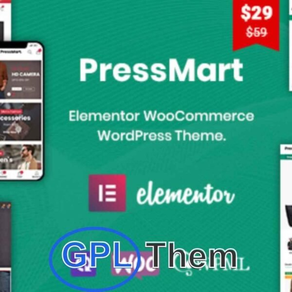 PressMart – Modern Elementor WooCommerce WordPress Theme PressMart is a sleek and modern WooCommerce WordPress theme built with Elementor, perfect for creating stylish and responsive online stores. It comes packed with 5+ professionally designed prebuilt homepage demos, making it ideal for fashion shops, electronics stores, furniture retailers, and other eCommerce niches.