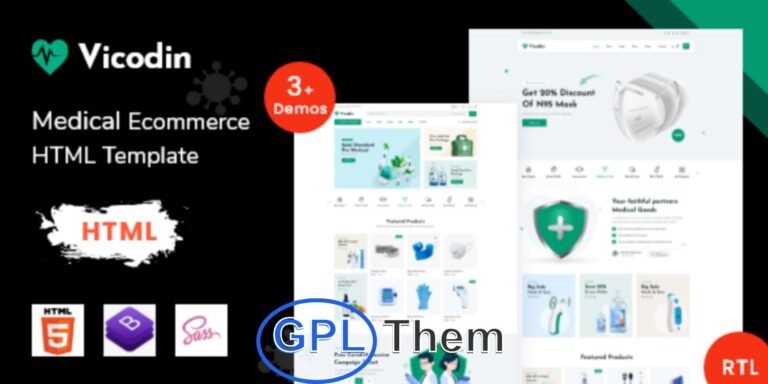 Vicodin – Medical Store & Pharmacy WordPress Theme Vicodin is a modern and fully responsive WordPress theme for medical stores, pharmacies, and healthcare businesses. Designed with precision, it offers a clean and professional layout that enhances user experience across all devices.
