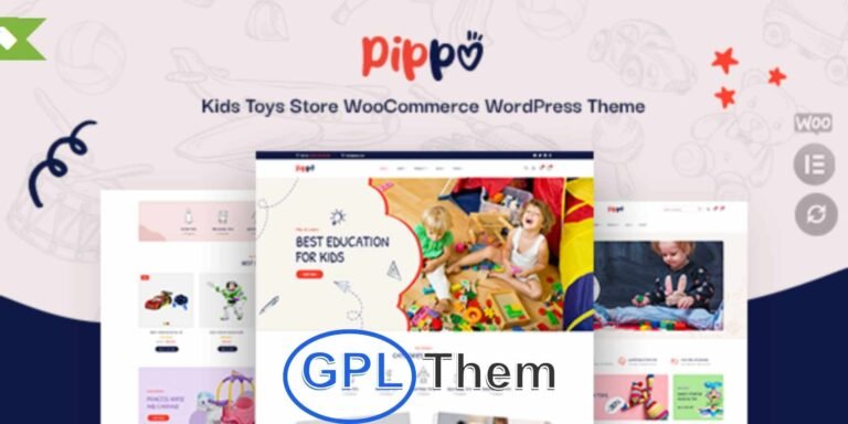 Pippo – Kids Toys Store WooCommerce WordPress Theme Pippo is a vibrant and modern WooCommerce WordPress theme specially crafted for kids' toy stores, baby shops, and children’s fashion websites.