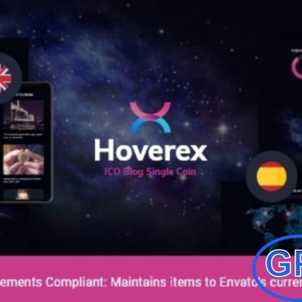 Hoverex v1.3.3 – Cryptocurrency & ICO WordPress Theme + Spanish