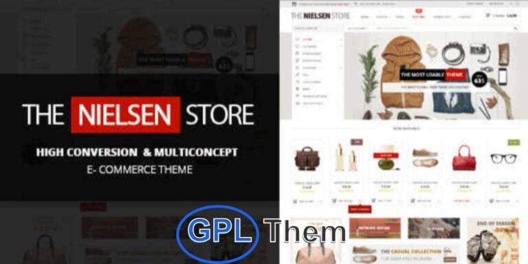 Nielsen – Multi-Concept eCommerce WordPress Theme Nielsen is a powerful and user-focused eCommerce WordPress theme designed to create professional online stores with ease. Featuring a multi-concept layout, Nielsen is perfect for a wide range of product niches, from fashion and electronics to furniture and beauty.