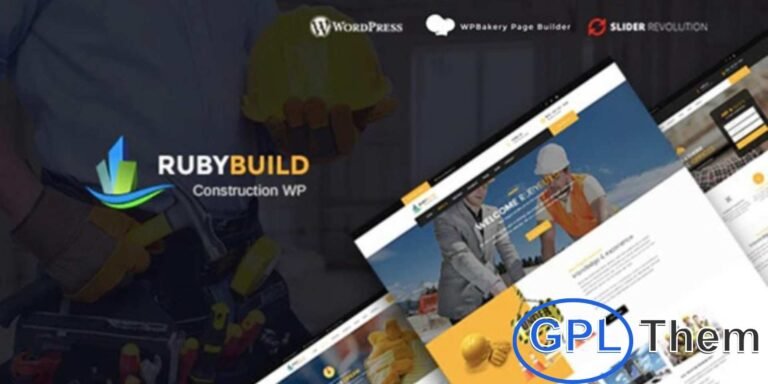 RubyBuild – Professional WordPress Theme for Construction & Building Services RubyBuild is a powerful and purpose-built WordPress theme designed for construction companies, contractors, and businesses in the building and corporate industries. Whether you're offering renovation, architecture, engineering, or general contracting services, RubyBuild gives you the tools to create a professional online presence with ease.