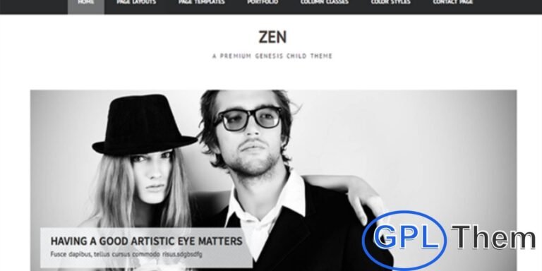 Zen – A Minimal Genesis Child Theme by ZigzagPress Discover Zen by ZigzagPress — a clean, minimalist Genesis child theme perfect for creatives, bloggers, and professionals. Built on the reliable Genesis Framework, Zen offers a sleek design, mobile responsiveness, and easy customization, making it ideal for showcasing your content with clarity and elegance.