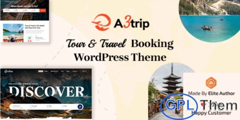 A3trip – Tours & Travel Booking WordPress Theme A3trip is a modern, feature-rich WordPress theme specifically designed for tour operators, travel agencies, holiday booking companies, and tourism-related websites. With its clean layout and user-friendly design, A3trip makes it easy to showcase travel packages, destinations, and booking options in an engaging and professional manner.