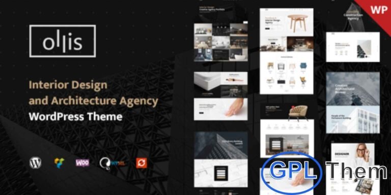 Ollis – Architecture & Interior Design WordPress Theme Ollis is a premium WordPress theme thoughtfully crafted for architecture agencies, interior designers, and creative professionals in the home decor and construction industries. With its elegant layout and modern design, Ollis is perfect for showcasing architecture portfolios, interior design projects, furniture collections, and 3D visualizations.