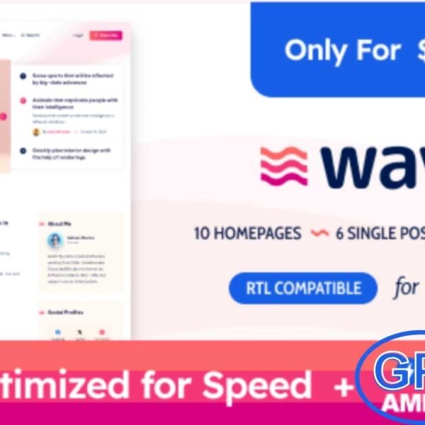 Wavy v1.5.0 – Modern & Lightweight Blog for WordPress