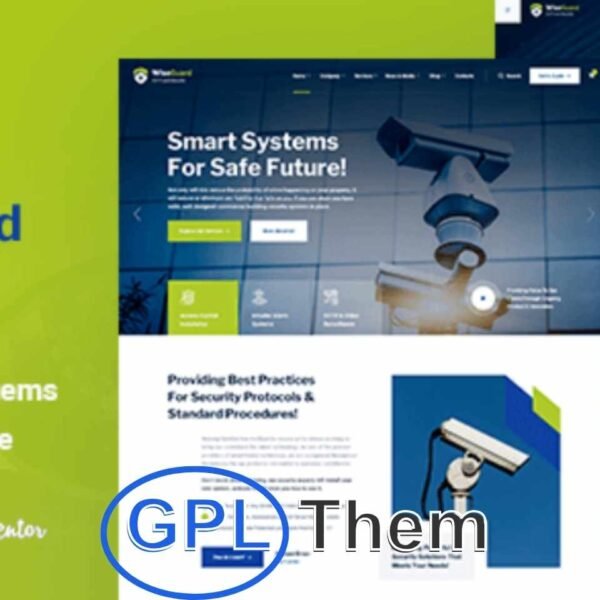 WiseGuard – CCTV & Security Systems WordPress Theme WiseGuard is a modern, responsive WordPress theme designed specifically for CCTV services, security systems, and home automation businesses. Whether you offer CCTV camera installation, surveillance solutions, or smart home security services, WiseGuard provides the perfect platform to showcase your expertise with professionalism and style.