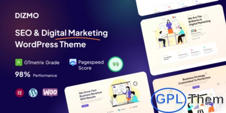 Dizmo – SEO & Digital Marketing WordPress Theme Dizmo is a sleek and performance-optimized WordPress theme crafted for SEO agencies, digital marketing firms, web marketing consultants, and tech startups. Built with the powerful Elementor page builder and the Radiant Framework & Addons, Dizmo makes it easy to create stunning websites with minimal effort.