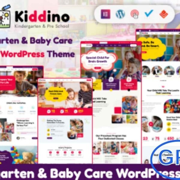 Kiddino – Kids & Kindergarten WordPress Theme Kiddino is a charming and thoughtfully crafted WordPress theme designed specifically for kindergartens, daycare centers, preschools, babysitting services, and children-focused businesses. With a variety of pre-built homepage demos and inner page layouts, Kiddino allows you to beautifully showcase your services, staff, programs, and facilities.