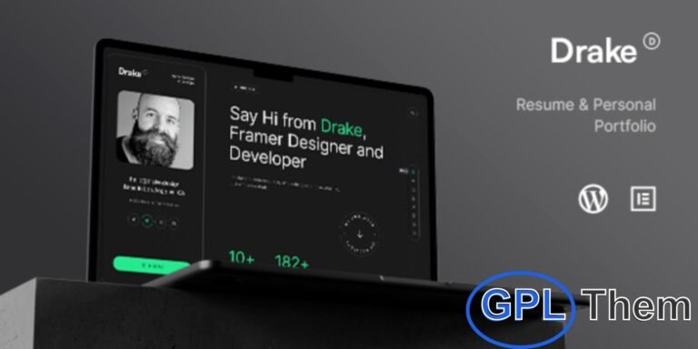 Drake – Personal Portfolio & Resume WordPress Theme Drake is a sleek and minimal WordPress theme crafted for personal portfolios, resumes, and professional showcase websites. Perfect for designers, developers, freelancers, artists, photographers, and creatives of all kinds, Drake combines a clean layout with modern functionality to highlight your skills and projects effectively.