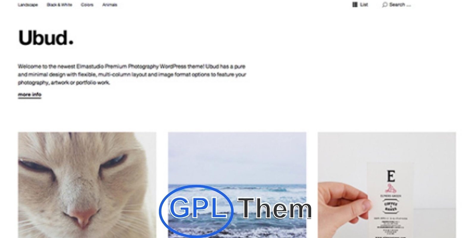 Elmastudio – Ubud Premium WordPress Theme Ubud by Elmastudio – Minimalist Photography WordPress Theme Ubud is a clean and elegant WordPress theme designed specifically for photographers, visual artists, and creative bloggers who want to showcase their work with style and simplicity. Featuring a flexible grid-based layout, Ubud allows you to present your images in one to five columns, with support for landscape, portrait, or square formats.